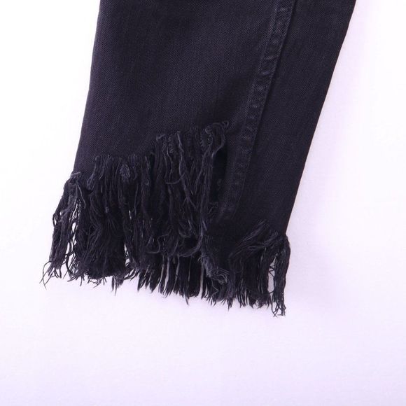 ZARA Premium Black Ripped Pants - Picture 3 of 8